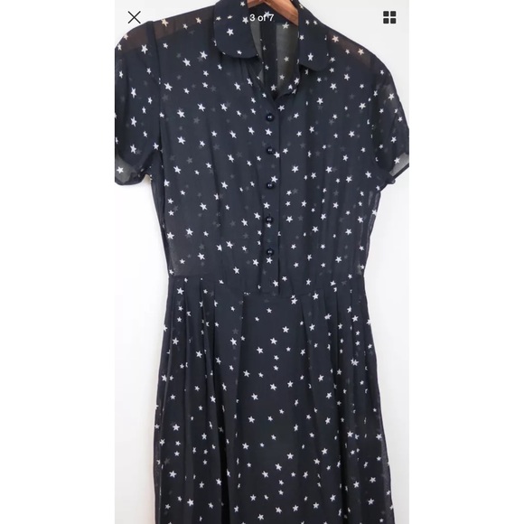 Reformation Charlie black stargazer stars dress - Picture 3 of 7